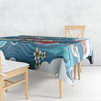 Hawaii Santa Skeleton Surfing Personalized Tablecloth Mele Kalikimaka i Iulai! LT9 - Polynesian Pride