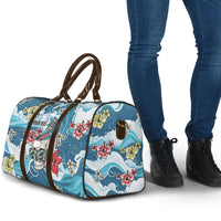 Hawaii Santa Skeleton Surfing Personalized Travel Bag Mele Kalikimaka i Iulai! LT9 - Polynesian Pride