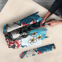 Hawaii Santa Skeleton Surfing Personalized Umbrella Mele Kalikimaka i Iulai! LT9 - Polynesian Pride