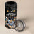 Custom Rugby Southern Hemisphere 4 in 1 Can Cooler Tumbler Argentina AUNZ South Africa Mascot Black - Polynesian Pride