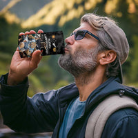 Custom Rugby Southern Hemisphere 4 in 1 Can Cooler Tumbler Argentina AUNZ South Africa Mascot Black - Polynesian Pride