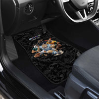 Custom Rugby Southern Hemisphere Car Mats Argentina AUNZ South Africa Mascot Black - Polynesian Pride