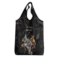 Custom Rugby Southern Hemisphere Grocery Bag Argentina AUNZ South Africa Mascot Black - Polynesian Pride