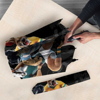 Custom Rugby Southern Hemisphere Umbrella Argentina AUNZ South Africa Mascot Black - Polynesian Pride