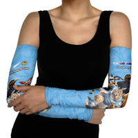 Custom Rugby Southern Hemisphere Arm Sleeves Argentina AUNZ South Africa Mascot Blue - Polynesian Pride