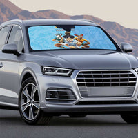 Custom Rugby Southern Hemisphere Auto Sun Shade Argentina AUNZ South Africa Mascot Blue - Polynesian Pride