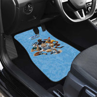 Custom Rugby Southern Hemisphere Car Mats Argentina AUNZ South Africa Mascot Blue - Polynesian Pride
