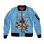 Custom Rugby Southern Hemisphere Sleeve Zip Bomber Jacket Argentina AUNZ South Africa Mascot Blue - Polynesian Pride