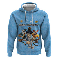 Custom Rugby Southern Hemisphere Zip Hoodie Argentina AUNZ South Africa Mascot Blue - Polynesian Pride