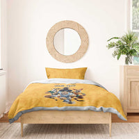 Custom Rugby Southern Hemisphere Bedding Set Argentina AUNZ South Africa Mascot Gold - Polynesian Pride