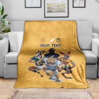 Custom Rugby Southern Hemisphere Blanket Argentina AUNZ South Africa Mascot Gold - Polynesian Pride