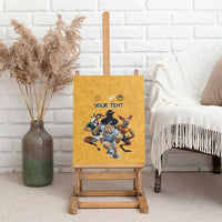 Custom Rugby Southern Hemisphere Canvas Wall Art Argentina AUNZ South Africa Mascot Gold - Polynesian Pride