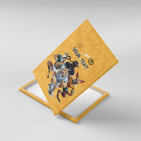 Custom Rugby Southern Hemisphere Canvas Wall Art Argentina AUNZ South Africa Mascot Gold - Polynesian Pride