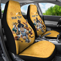 Custom Rugby Southern Hemisphere Car Seat Cover Argentina AUNZ South Africa Mascot Gold - Polynesian Pride
