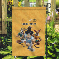 Custom Rugby Southern Hemisphere Garden Flag Argentina AUNZ South Africa Mascot Gold - Polynesian Pride