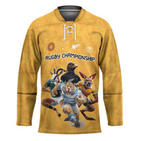 Custom Rugby Southern Hemisphere Hockey Jersey Argentina AUNZ South Africa Mascot Gold - Polynesian Pride