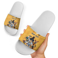 Custom Rugby Southern Hemisphere Slide Sandals Argentina AUNZ South Africa Mascot Gold - Polynesian Pride