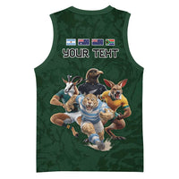 Custom Rugby Southern Hemisphere Basketball Jersey Argentina AUNZ South Africa Mascot Green - Polynesian Pride