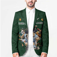 Custom Rugby Southern Hemisphere Blazer Argentina AUNZ South Africa Mascot Green - Polynesian Pride