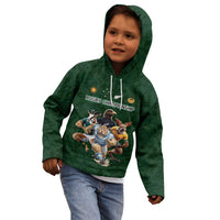 Custom Rugby Southern Hemisphere Kid Hoodie Argentina AUNZ South Africa Mascot Green - Polynesian Pride