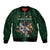 Custom Rugby Southern Hemisphere Sleeve Zip Bomber Jacket Argentina AUNZ South Africa Mascot Green - Polynesian Pride