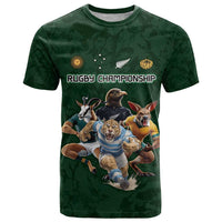 Custom Rugby Southern Hemisphere T Shirt Argentina AUNZ South Africa Mascot Green - Polynesian Pride