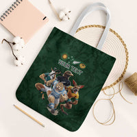 Custom Rugby Southern Hemisphere Tote Bag Argentina AUNZ South Africa Mascot Green - Polynesian Pride