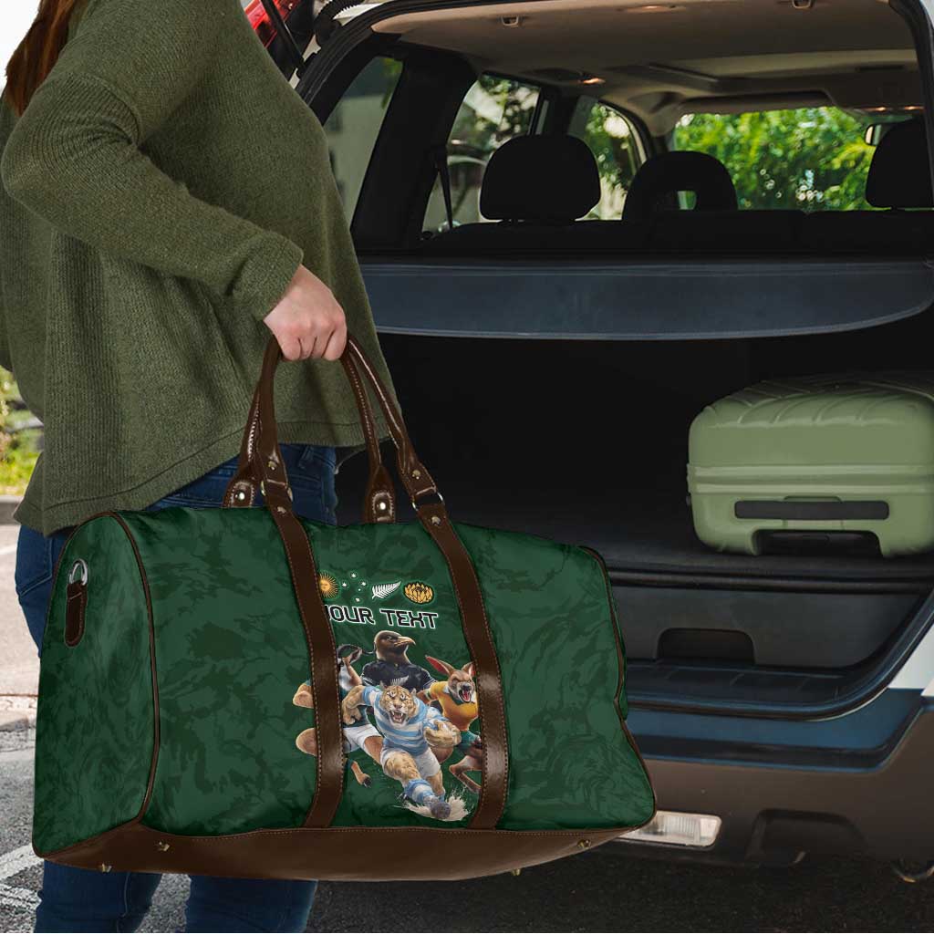 Custom Rugby Southern Hemisphere Travel Bag Argentina AUNZ South Africa Mascot Green - Polynesian Pride