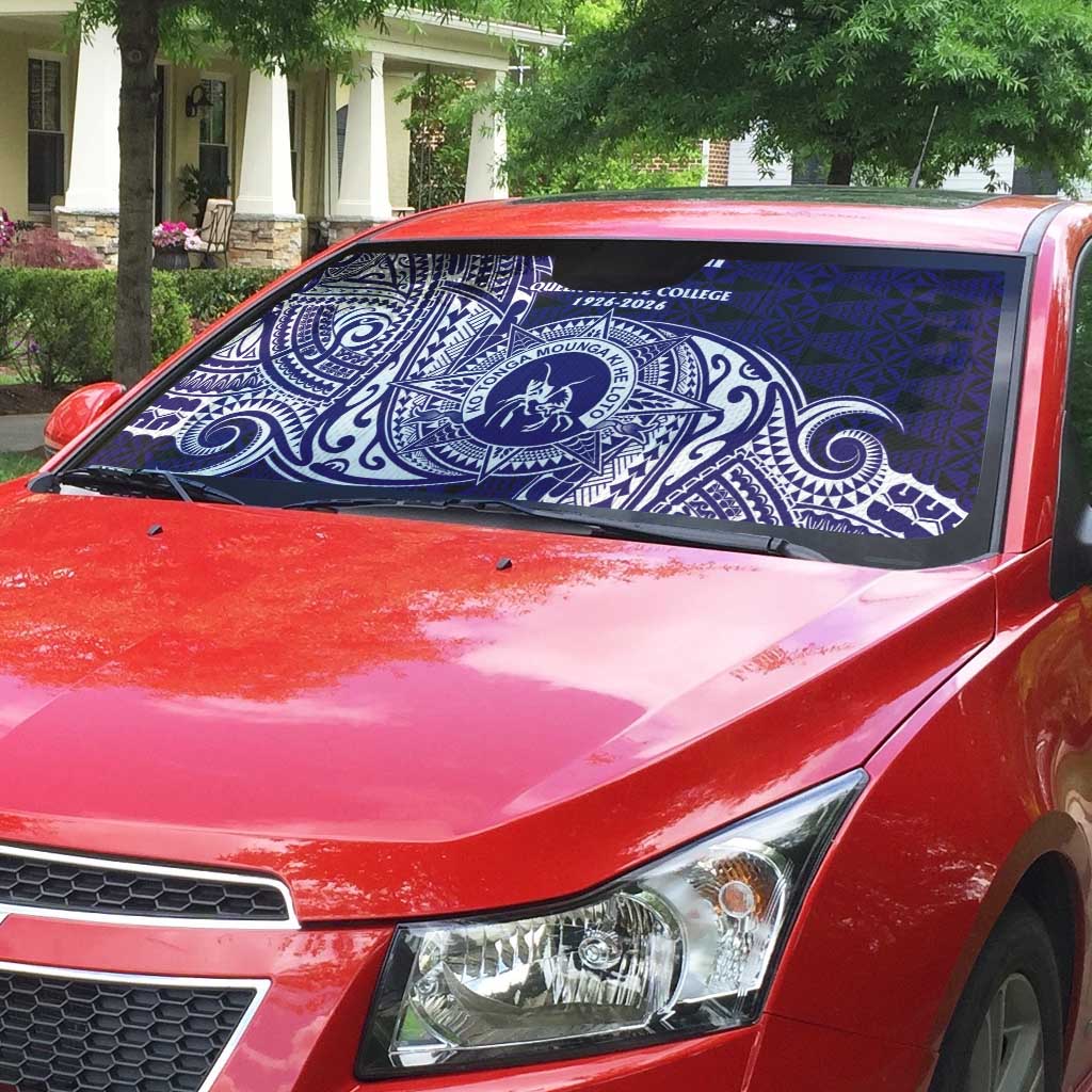 Tonga Queen Salote College 100th Years Auto Sun Shade Est 1926 Tongan Ngatu Tapa - Polynesian Pride