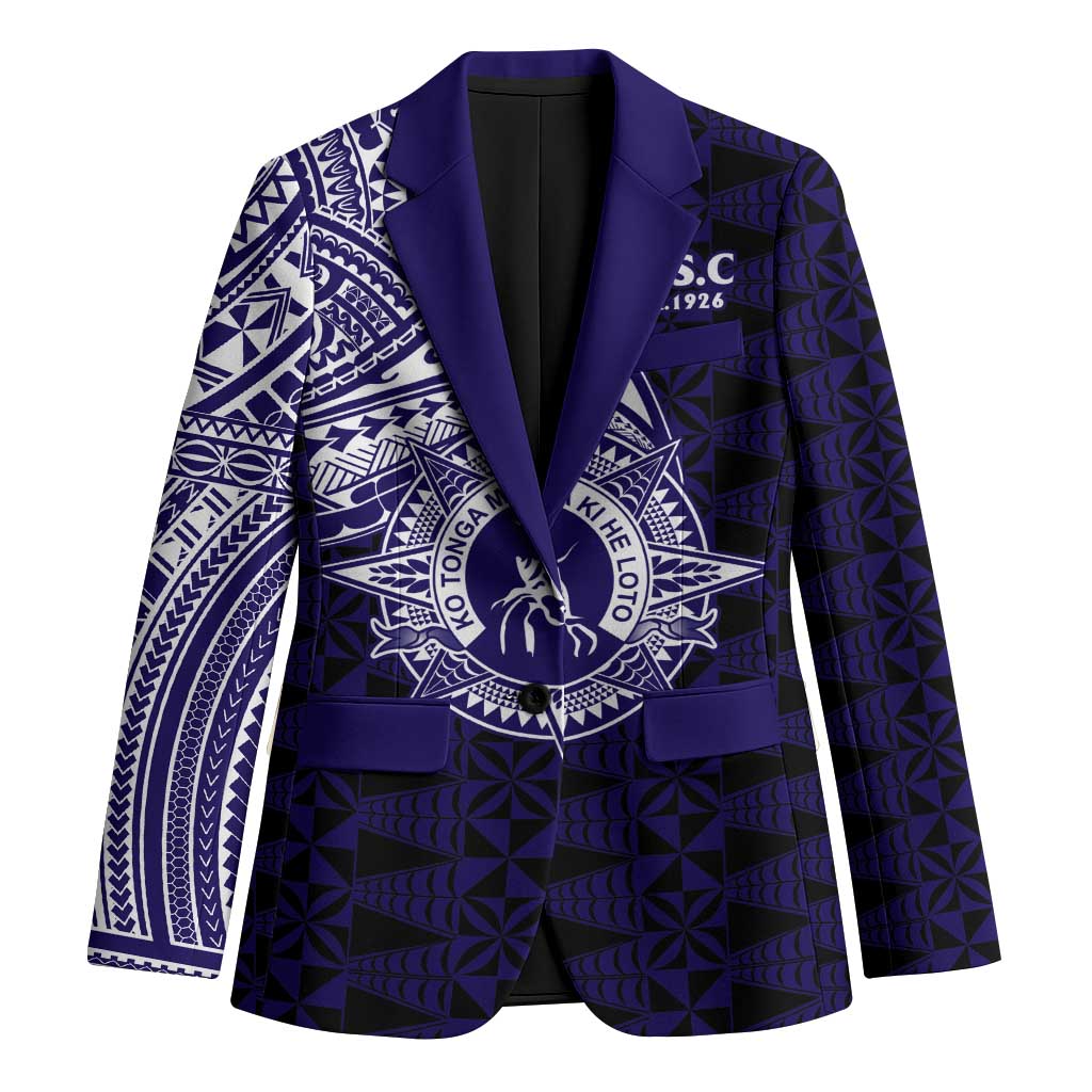 Tonga Queen Salote College 100th Years Blazer Est 1926 Tongan Ngatu Tapa - Polynesian Pride