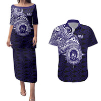 Tonga Queen Salote College 100th Years Couples Matching Puletasi and Hawaiian Shirt Est 1926 Tongan Ngatu Tapa - Polynesian Pride