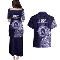 Tonga Queen Salote College 100th Years Couples Matching Puletasi and Hawaiian Shirt Est 1926 Tongan Ngatu Tapa - Polynesian Pride