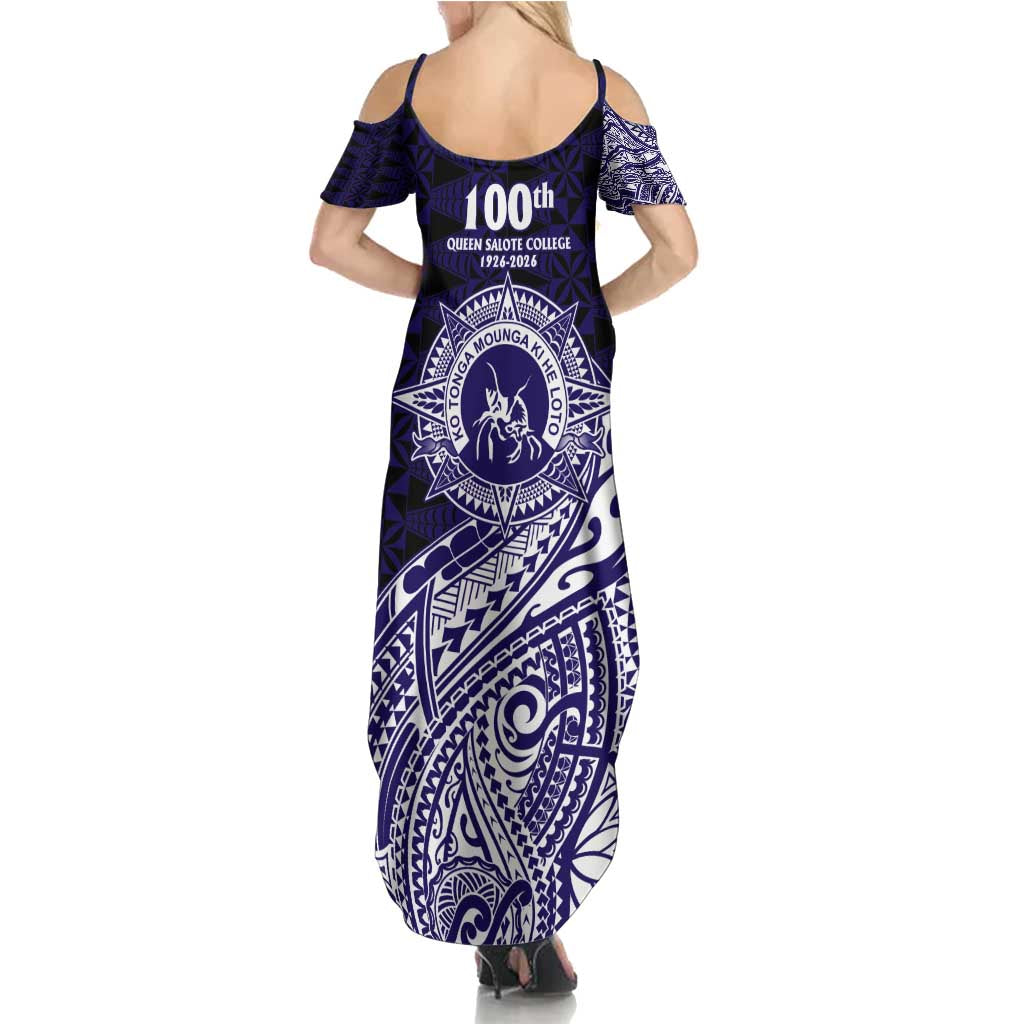Tonga Queen Salote College 100th Years Family Matching Summer Maxi Dress and Hawaiian Shirt Est 1926 Tongan Ngatu Tapa - Polynesian Pride