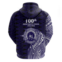 Tonga Queen Salote College 100th Years Hoodie Est 1926 Tongan Ngatu Tapa - Polynesian Pride