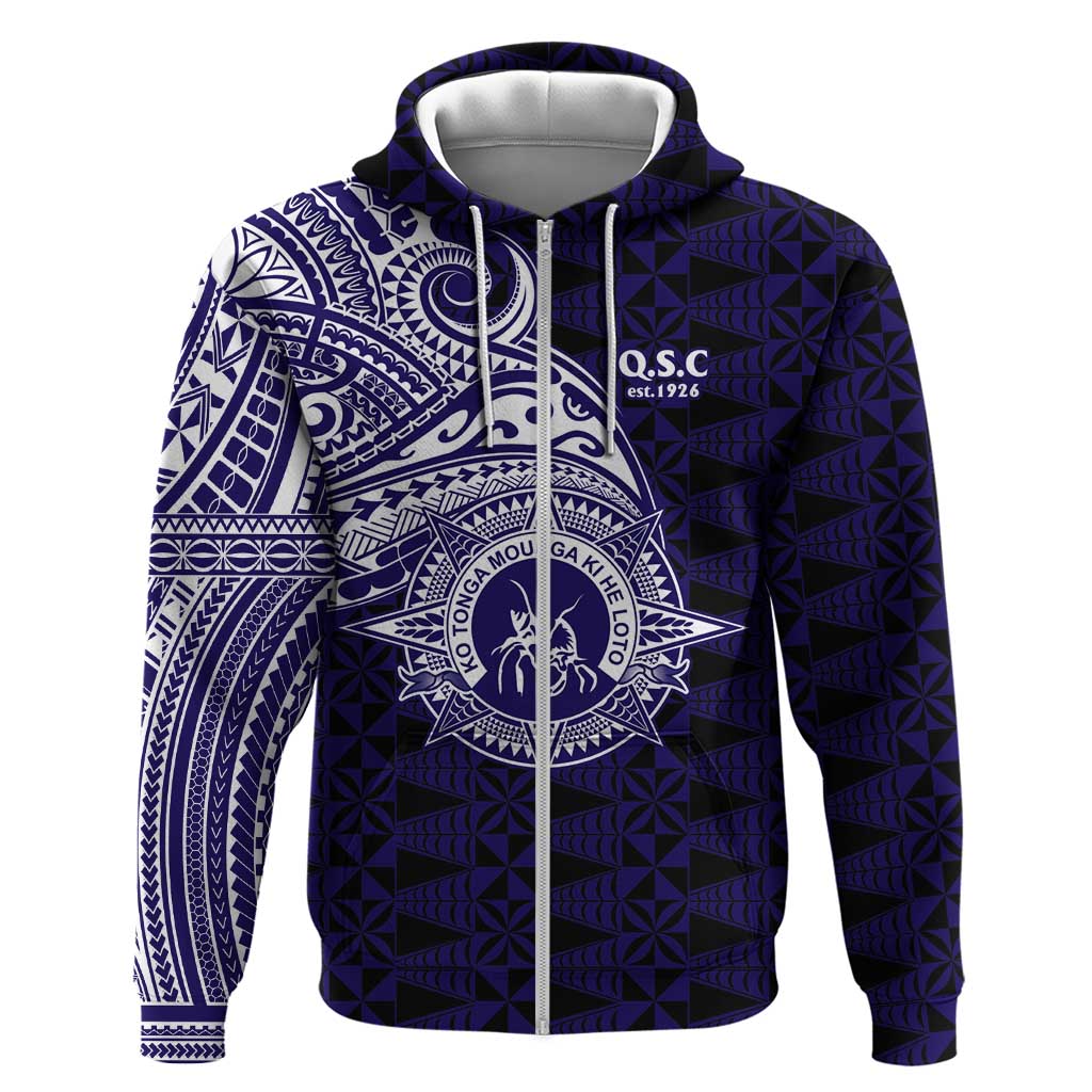 Tonga Queen Salote College 100th Years Hoodie Est 1926 Tongan Ngatu Tapa - Polynesian Pride