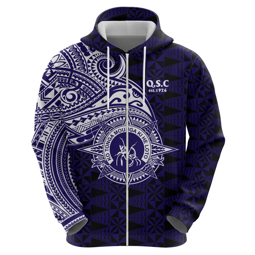 Tonga Queen Salote College 100th Years Hoodie Est 1926 Tongan Ngatu Tapa - Polynesian Pride