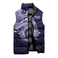 Tonga Queen Salote College 100th Years Sleeveless Puffer Jacket Est 1926 Tongan Ngatu Tapa - Polynesian Pride