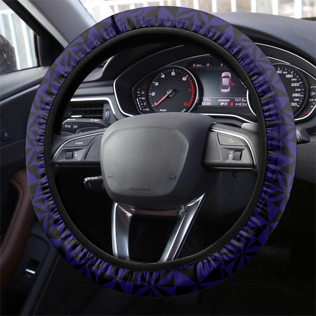 Tonga Queen Salote College 100th Years Steering Wheel Cover Est 1926 Tongan Ngatu Tapa - Polynesian Pride