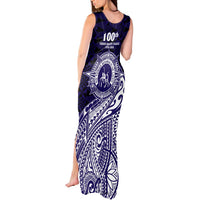 Tonga Queen Salote College 100th Years Tank Maxi Dress Est 1926 Tongan Ngatu Tapa - Polynesian Pride
