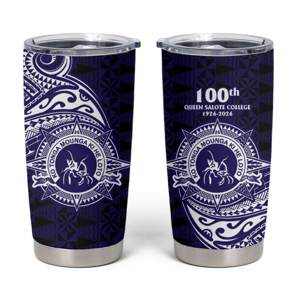 Tonga Queen Salote College 100th Years Tumbler Cup Est 1926 Tongan Ngatu Tapa - Polynesian Pride