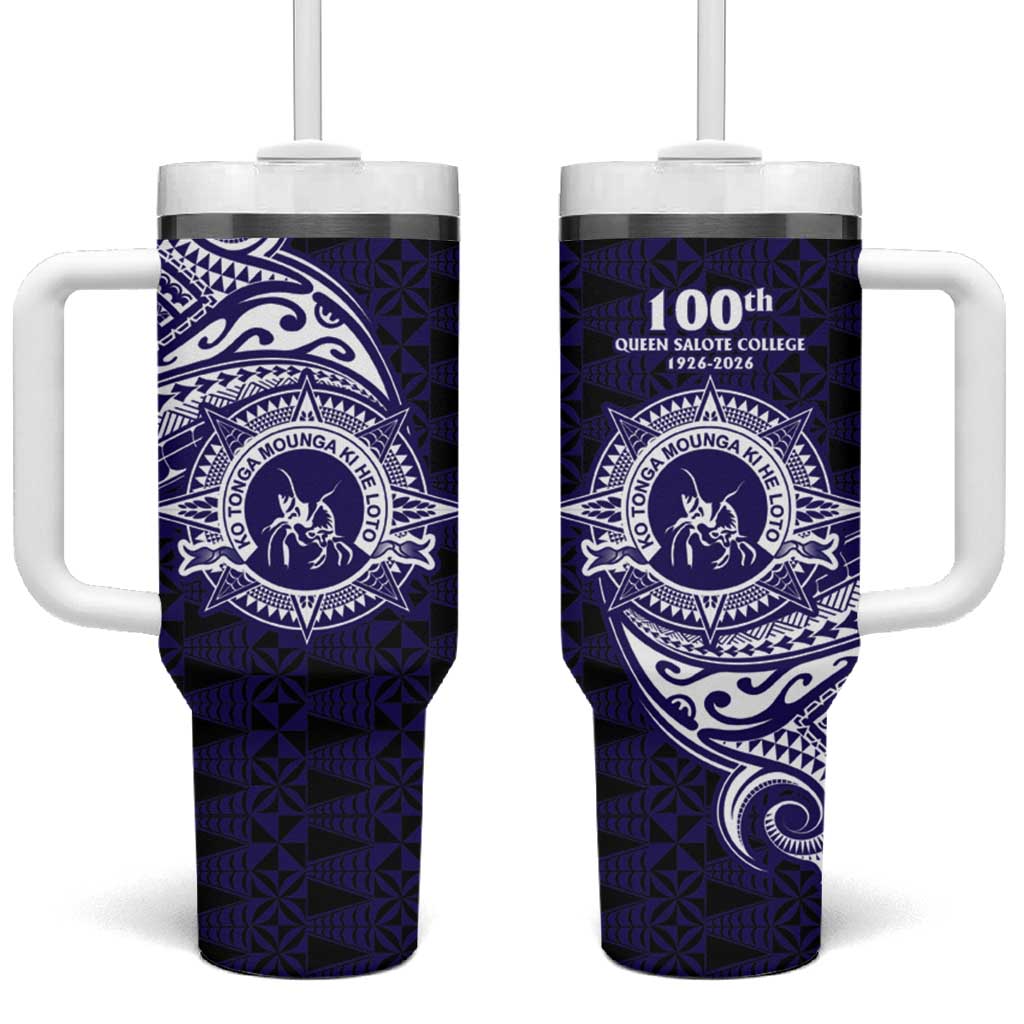 Tonga Queen Salote College 100th Years Tumbler With Handle Est 1926 Tongan Ngatu Tapa - Polynesian Pride
