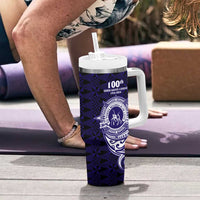 Tonga Queen Salote College 100th Years Tumbler With Handle Est 1926 Tongan Ngatu Tapa - Polynesian Pride