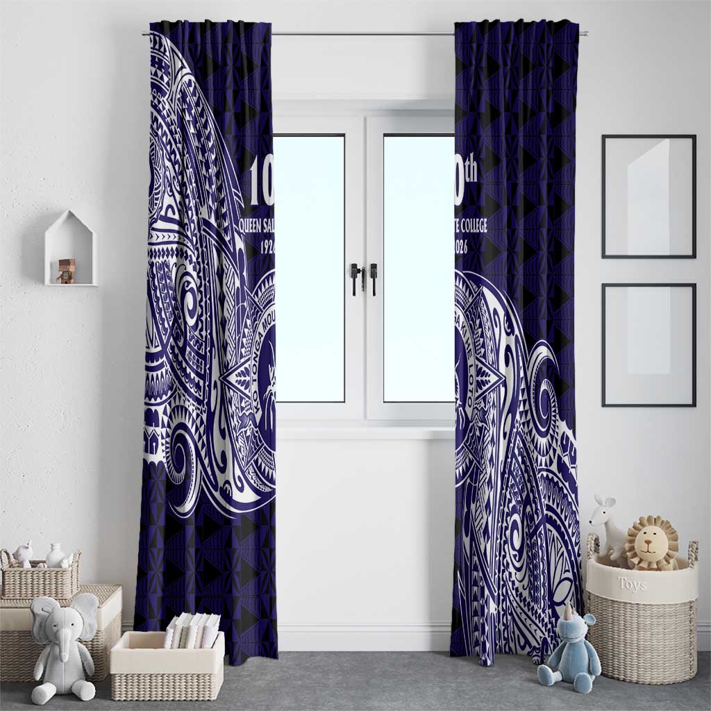 Tonga Queen Salote College 100th Years Window Curtain Est 1926 Tongan Ngatu Tapa - Polynesian Pride