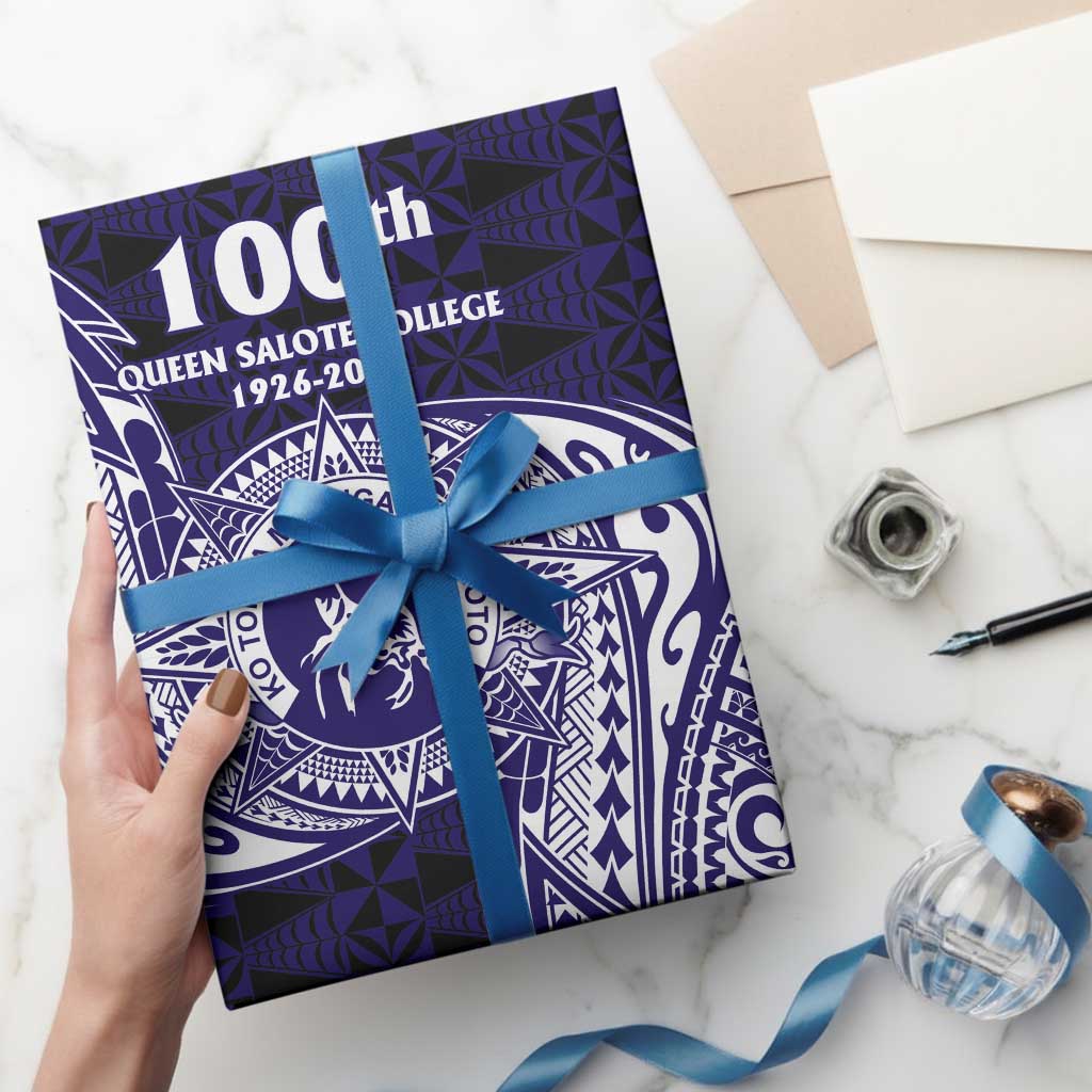 Tonga Queen Salote College 100th Years Wrapping Paper Est 1926 Tongan Ngatu Tapa - Polynesian Pride