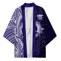 Tonga Queen Salote College 100th Years Kimono Blue Tonga Kupesi Uniquely Pacific Art - Polynesian Pride
