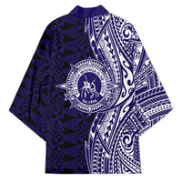 Tonga Queen Salote College 100th Years Kimono Blue Tonga Kupesi Uniquely Pacific Art - Polynesian Pride