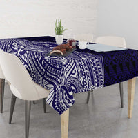 Tonga Queen Salote College 100th Years Tablecloth Blue Tonga Kupesi Uniquely Pacific Art - Polynesian Pride