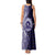 Tonga Queen Salote College 100th Years Tank Maxi Dress Blue Tonga Kupesi Uniquely Pacific Art - Polynesian Pride