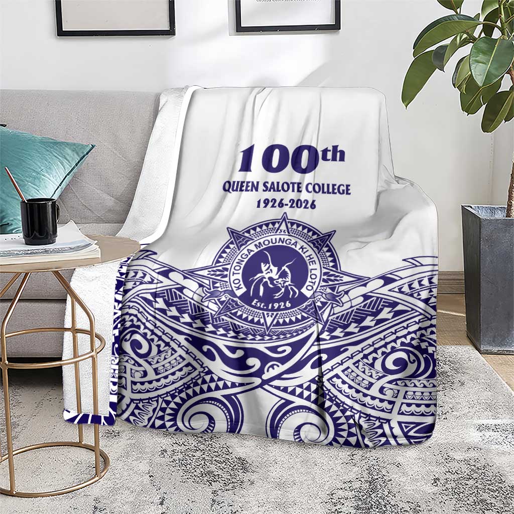 Tonga Queen Salote College 100th Years Blanket White Tonga Kupesi Uniquely Pacific Art - Polynesian Pride