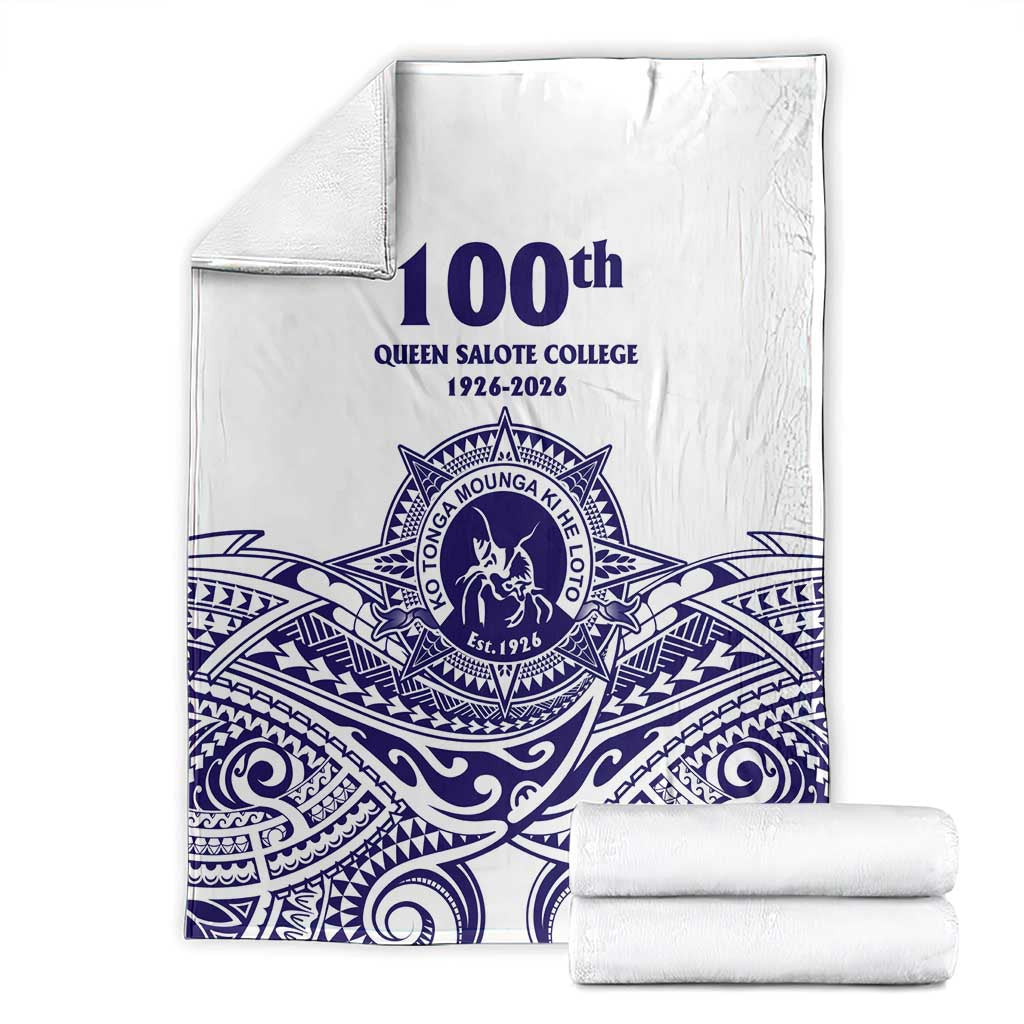 Tonga Queen Salote College 100th Years Blanket White Tonga Kupesi Uniquely Pacific Art - Polynesian Pride